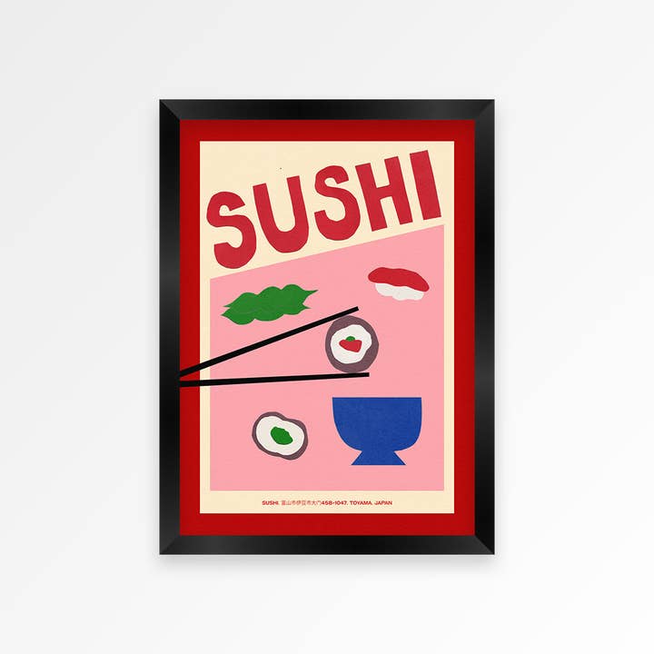 Proper Good - Wholesale Art Print - Sushi Hand Collaged Print2