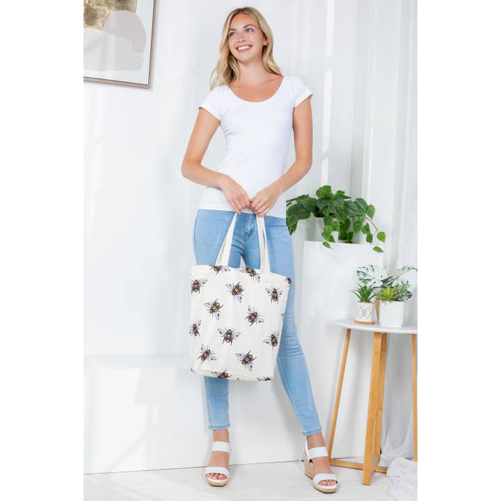 LA Soul - Wholesale Tote Bag - Women's - Bumble Bee Canvas Tote Bag