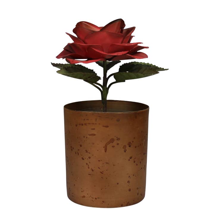 Pote com Rosa, Alumínio por atacado de HomArt