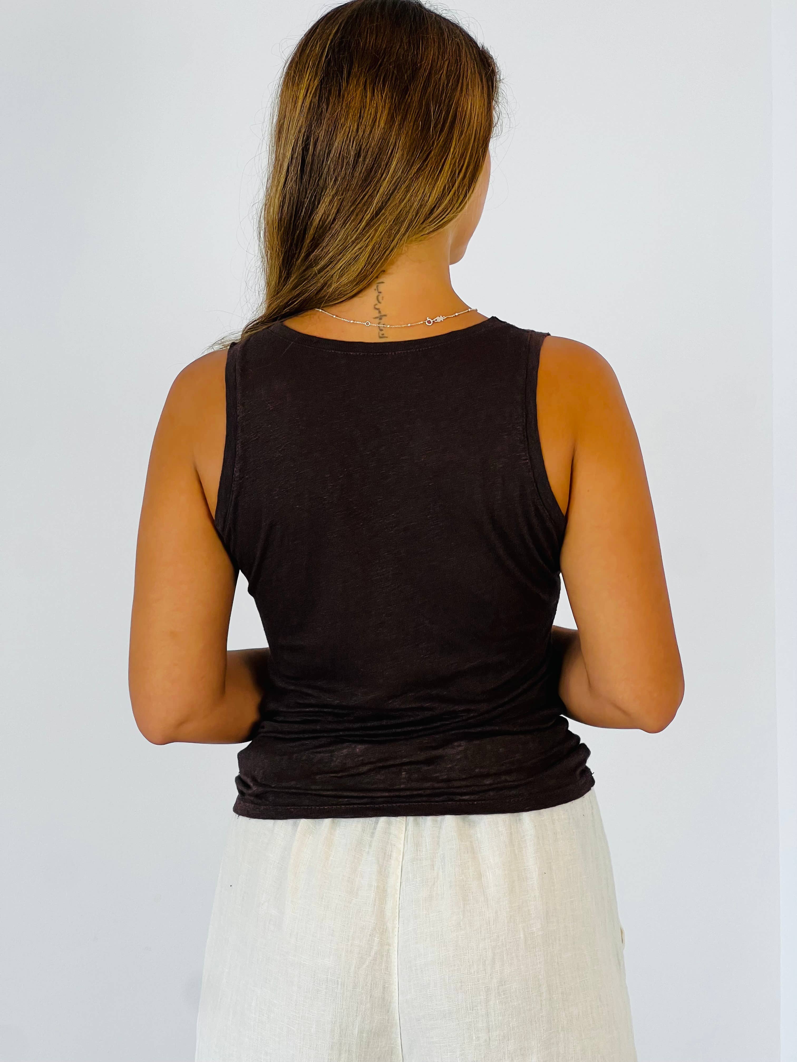 Linen & More - Wholesale T-Shirt - Women's - REF 3981 BASIC STRETCH LINEN T-SHIRT 100%3