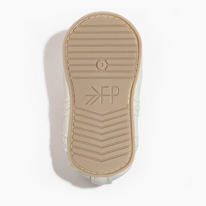 Freshly Picked - Wholesale Crib Shoes - Baby - Ivory Lace Ballet Slipper Baby Shoe4