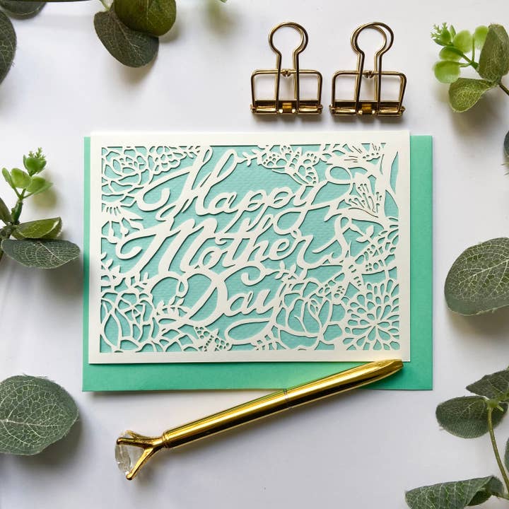 Happy Mother's Day card (rose garden design) for wholesale by Chow's Stories