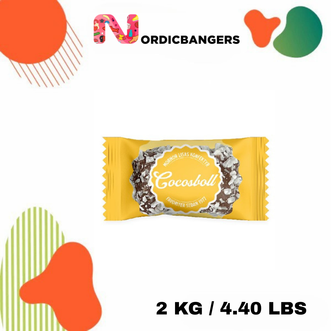Nordicbangers - Swedish Candy Supply - Wholesale Chocolate Covered Sweets - Kokosboll 2KG0