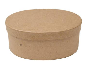 Factory Direct Craft – Engroshandel Pynteæske – Oval Papmachéæske - 12,7 cm L x 8,9 cm B x 5,1 cm H2