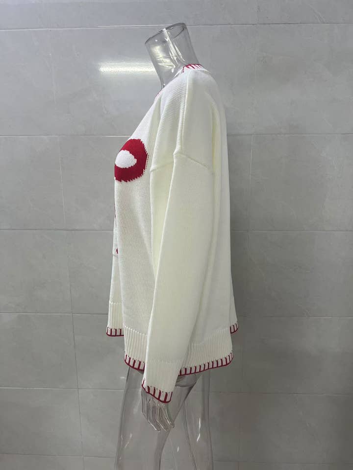 Lily Clothing - Wholesale Knit Sweater - Women's - Laid-back style knitted bow jacquard sweater10