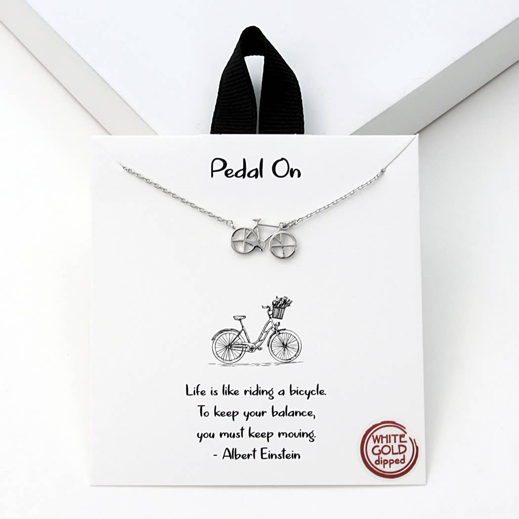 Fashion City - Wholesale Pendant/Charm Necklace - Gold-Dipped Bicycle Charm Necklace1