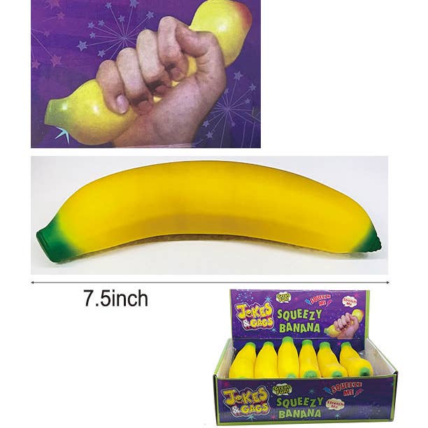 Puka Creations - Venta al por mayor Juguete tradicional - Niños - Juguetes Squeeze Banana (MM)
