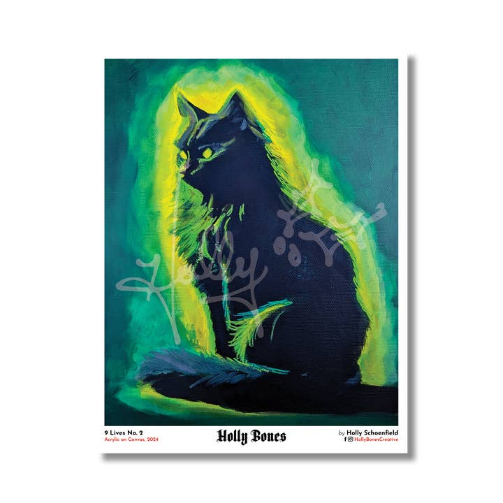 "9 Lives No. 2" 8x10 Print for wholesale by Holly Bones