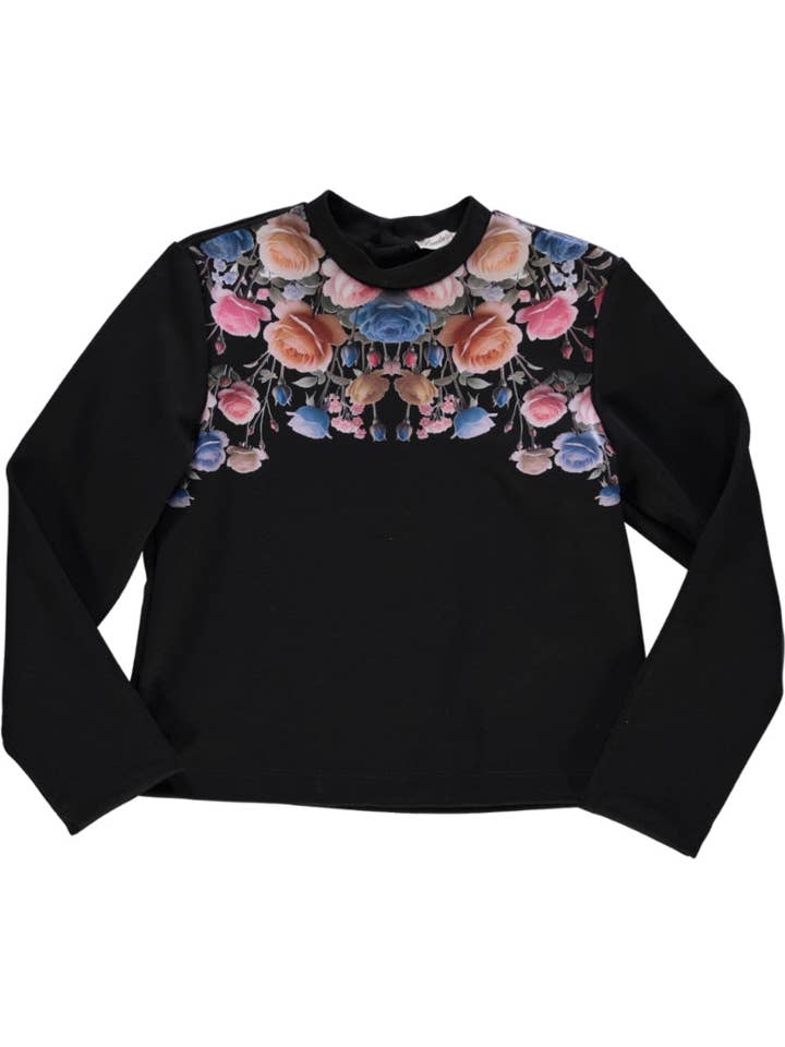 Camisola preta com flores for wholesale by Piccola Speranza