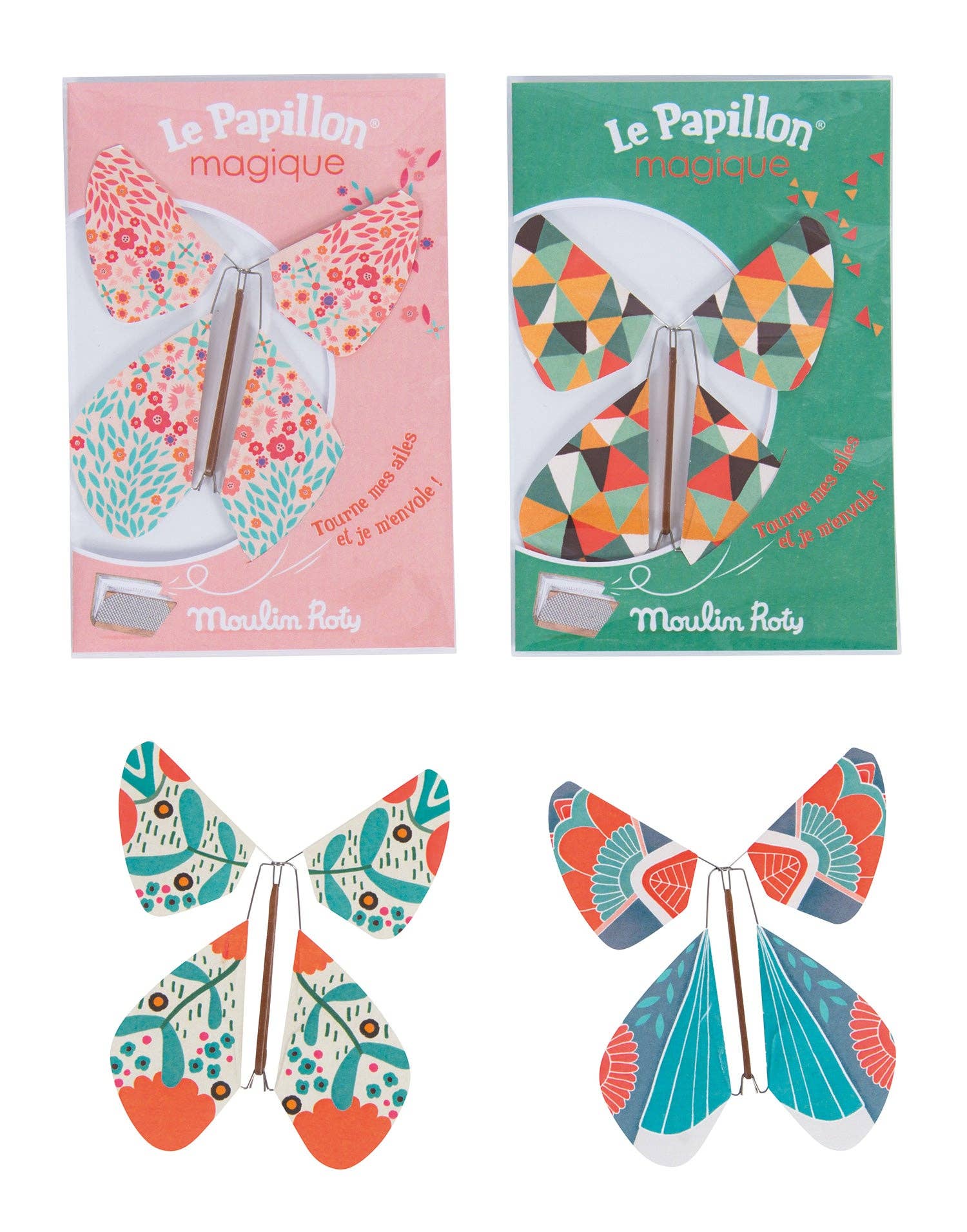 Speedy Monkey - Wholesale Classic Toy - Kids - Display box of 36 asstd Magic Butterflies - Recreational Activity - Moulin Roty1