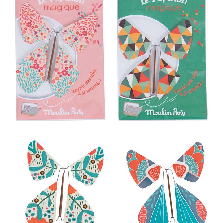 Speedy Monkey - Wholesale Classic Toy - Kids - Display box of 36 asstd Magic Butterflies - Recreational Activity - Moulin Roty1