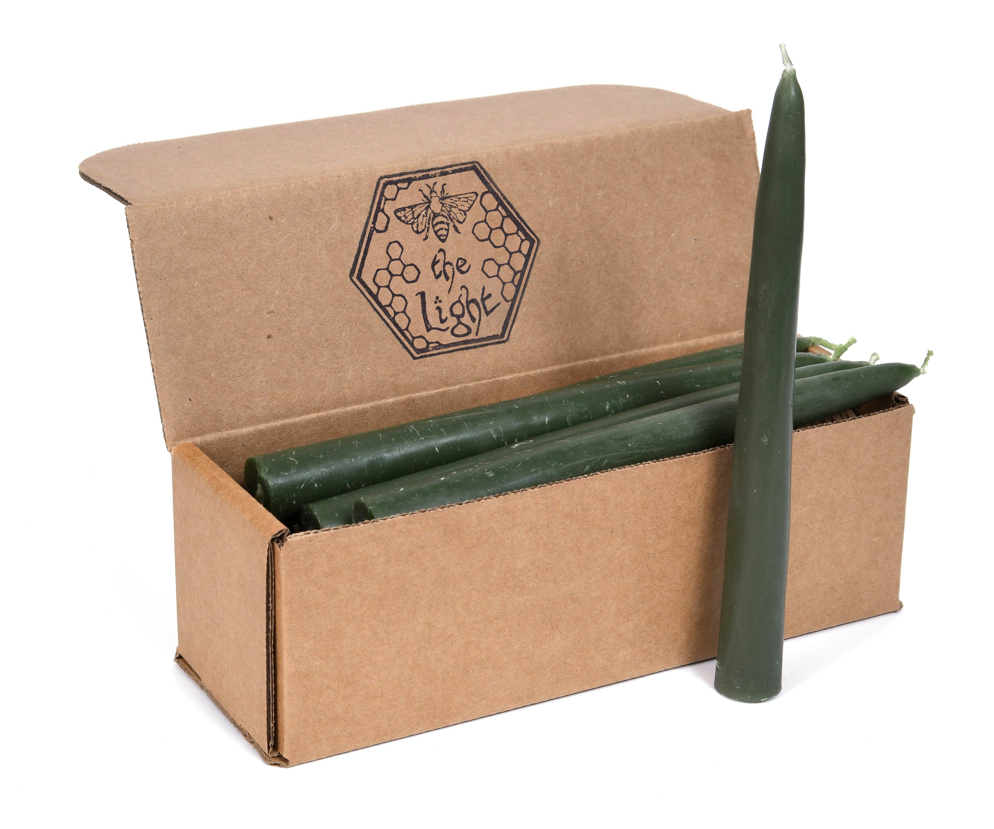 BeeTheLight - Vente Bougies/bougeoirs coniques - Bougie en cire d’abeille pure 100 % style effilé trempée 21,3 cm x 2,2 cm, à l’unité1