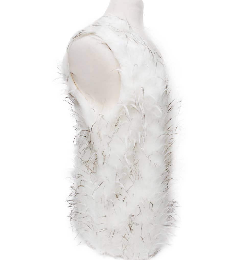 White Faux Fur Fashion Vest for wholesale on Faire1