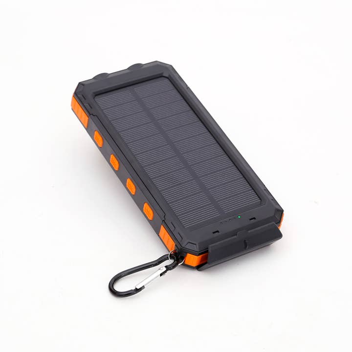 LAX Gadgets - Wholesale Portable Charger - Solar Power Bank 10,000 mAh with LED & Compass—Retail Pack13