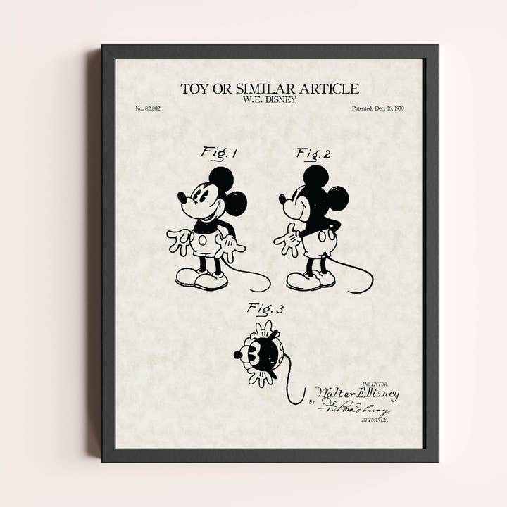 Mickey Mouse Patentprint for engroshandel hos Damon D Chan