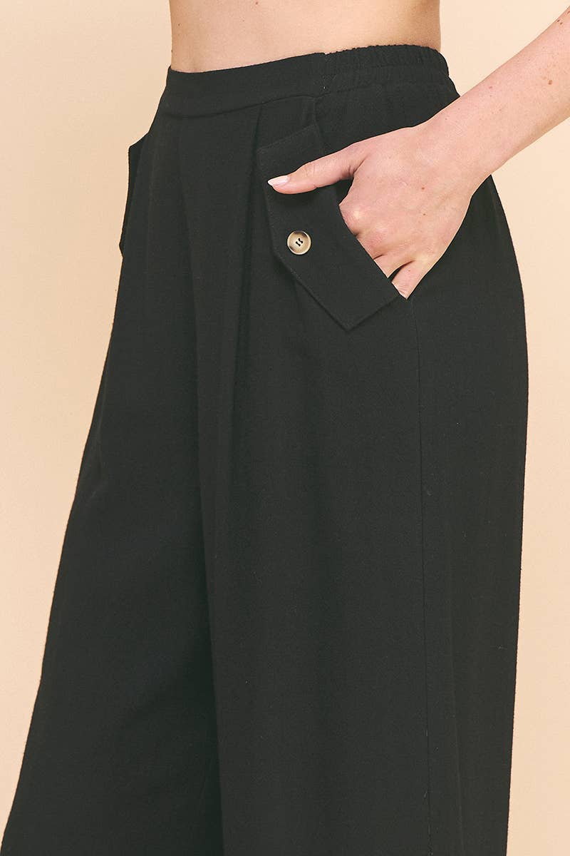 Allie Rose - Vendita all'ingrosso Pantalone - Donna - Pantaloni in morbido lino con tasche2