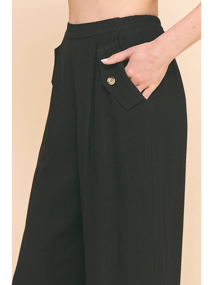 Allie Rose - Vendita all'ingrosso Pantalone - Donna - Pantaloni in morbido lino con tasche2