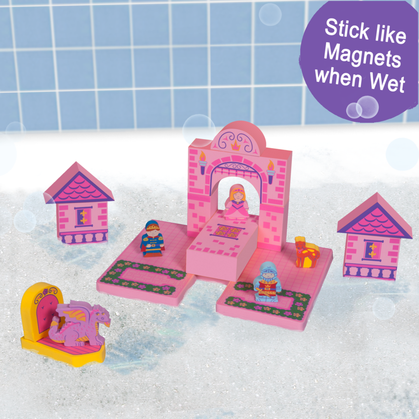 Just Think Toys – Großhandel Baukasten – Kinder – BathBlocks schwimmendes Schloss in Geschenkbox2