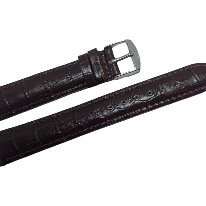 18mm marrom marrom G. pulseira de couro de jacaré abobadado por atacado de BRACELETS MONTRE ACH