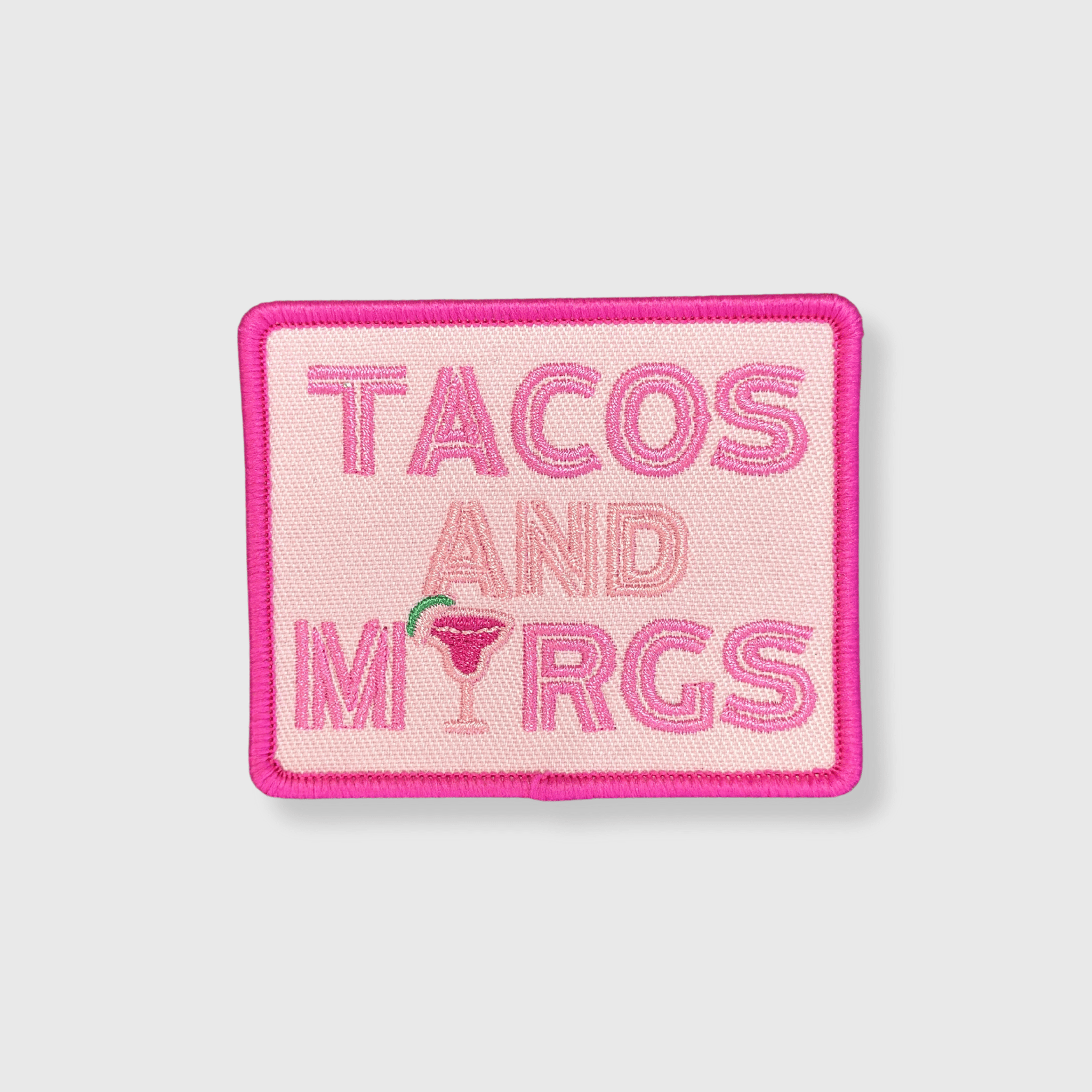 ILTEX Apparel - Wholesale Patch - HP1002 - Tacos And Margs Pink Hat Patch0