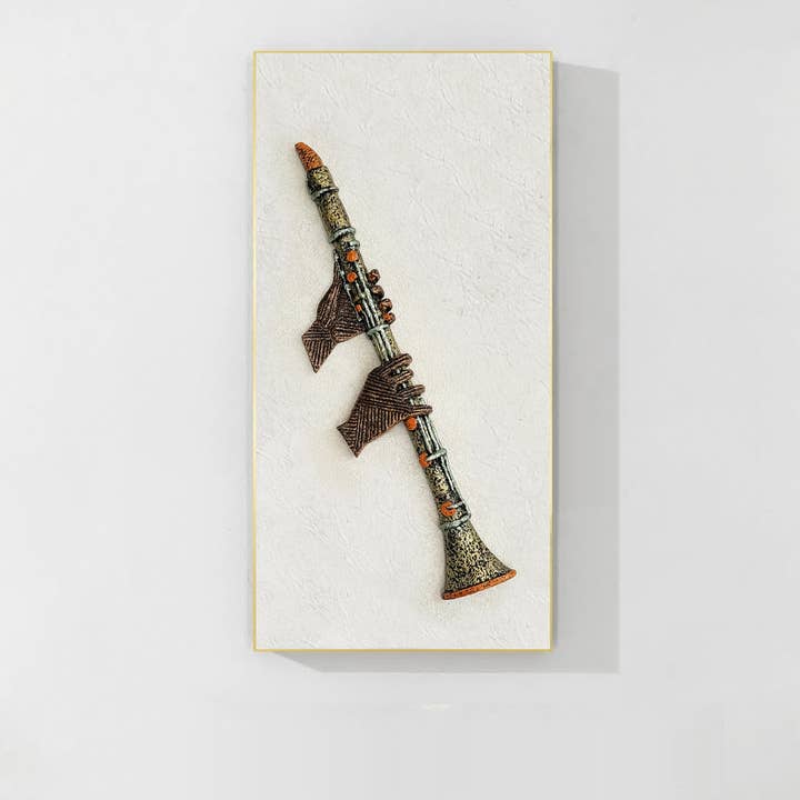 Scultura da parete a forma di clarinetto S per la vendita all'ingrosso da parte di Addo Sculptures
