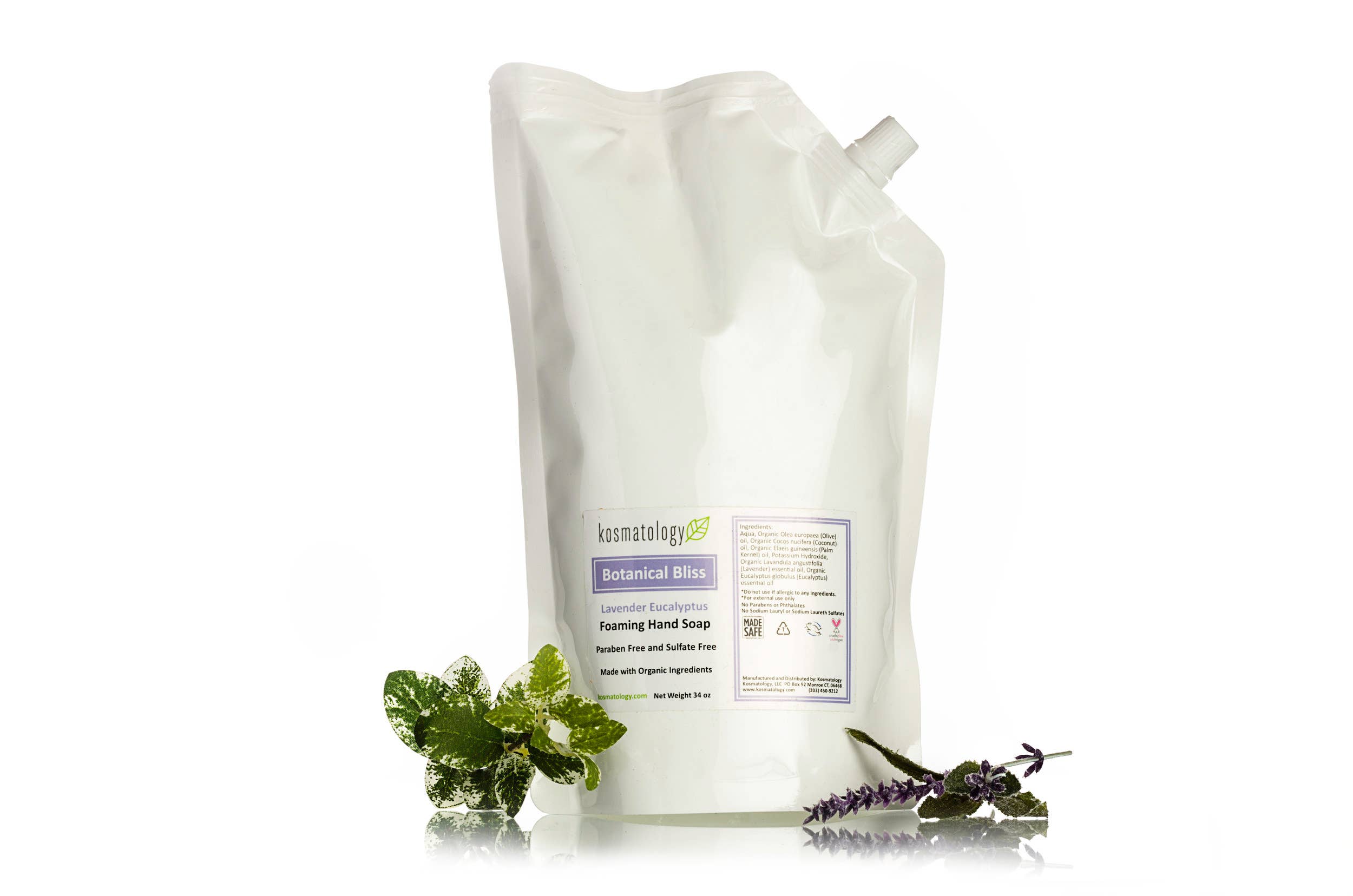 Kosmatology - Wholesale Hand Soap/Wash - Lavender + Eucalyptus Foaming Hand Soap Refill Organic 34 oz3