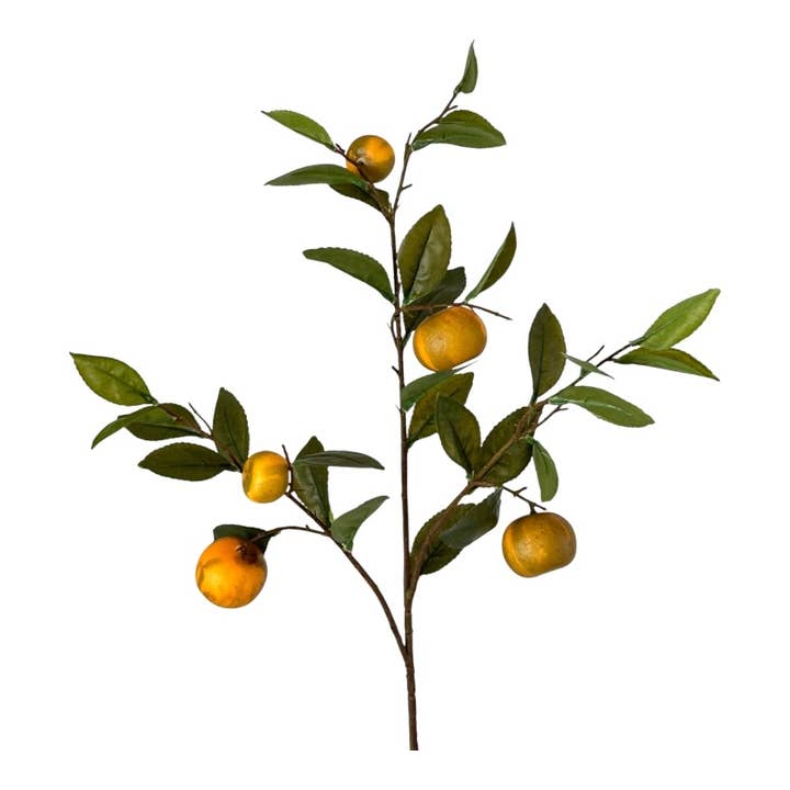 Mandarin branch x 5, 87 cm orange-green for wholesale by Floratexx