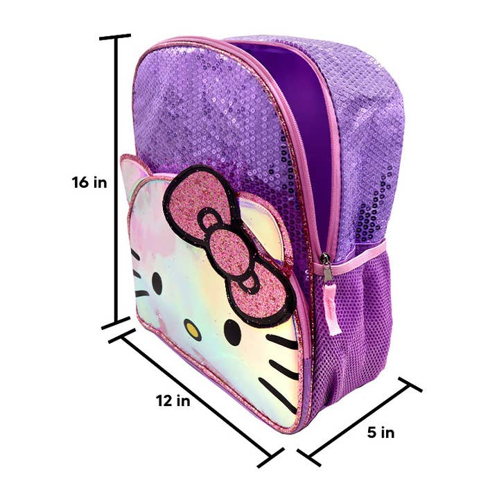 PINEAPPLE Beauty – Engroshandel Rygsæk - Dame – UPD HKSEQ Hello Kitty rygsæk 16" med frontlomme - 1 stk3