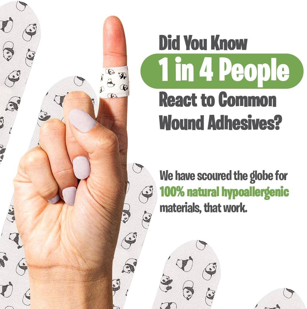 PATCH (Aus) - Eco First Aid - Wholesale Bandaids/Bandages - PATCH VALUE PACK - 100 Panda Bamboo Bandages5