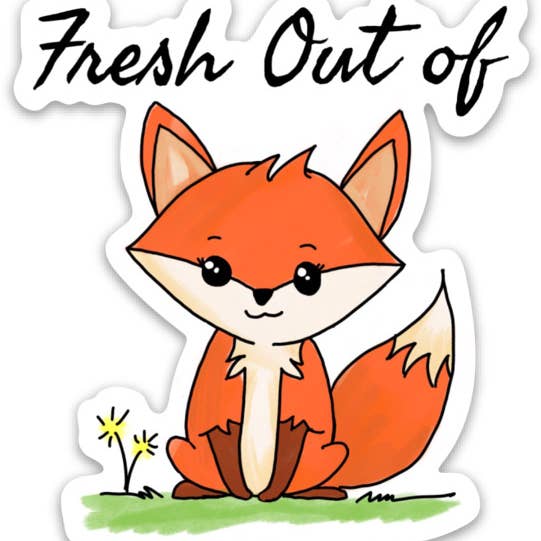 Vers uit Fox Sticker voor wholesale door SheMugs