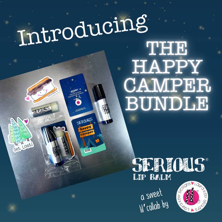 Serious Lip Balm - Wholesale Insect repellent - Bug Repellent, Lip Balm & Stickers - The Happy Camper Bundle1