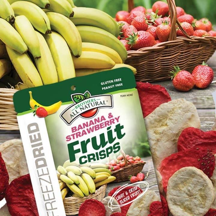 Brothers All Natural - Wholesale Dried/Dehydrated Fruit - Freeze-Dried Banana & Strawberry Fruit Crisps (½ cup bags)2