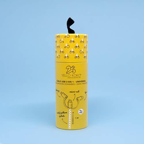 Yello Koko – Cabo de carregamento por atacado – Cabo carregador universal Lightning para ciclista - branco3