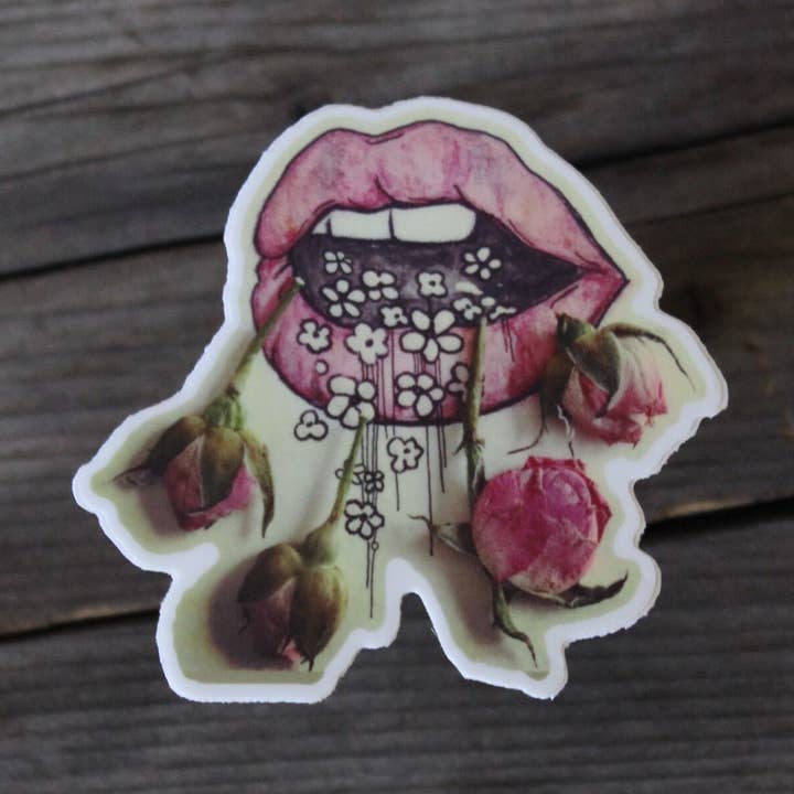 Rose Lips Sticker for wholesale by ReLove By Love LLC
