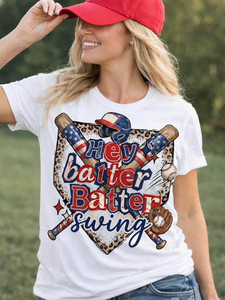 Camiseta de béisbol "Hey Batter Batter", camisetas a juego para venta al por mayor de Leighton Allan Wholesale
