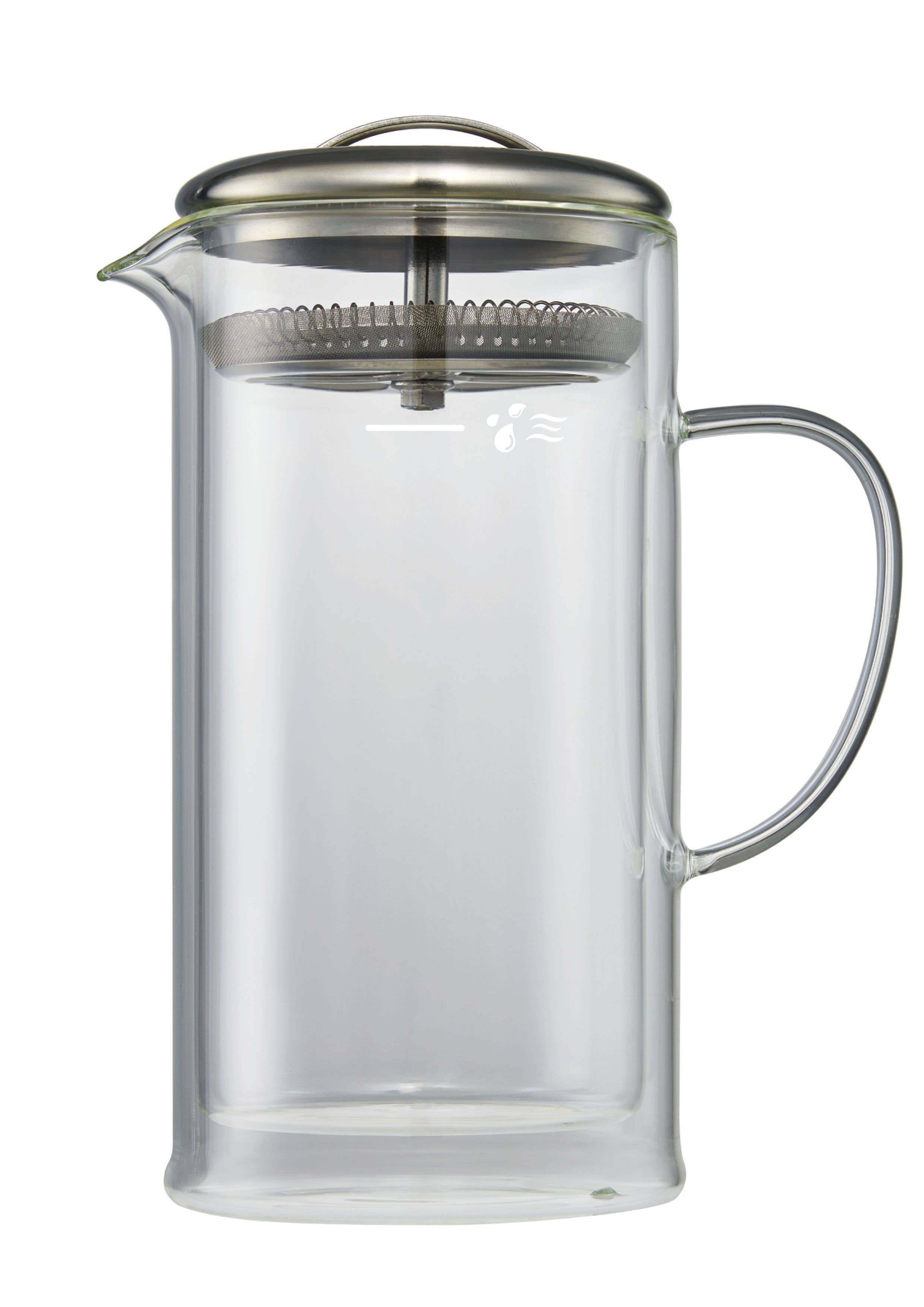 CasaWare - Wholesale Tea Pot - Double Wall 24oz Glass Strainer Teapot1
