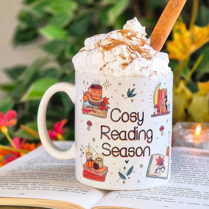Cosy Reading Season Mug for wholesale by Becki Leigh Studios