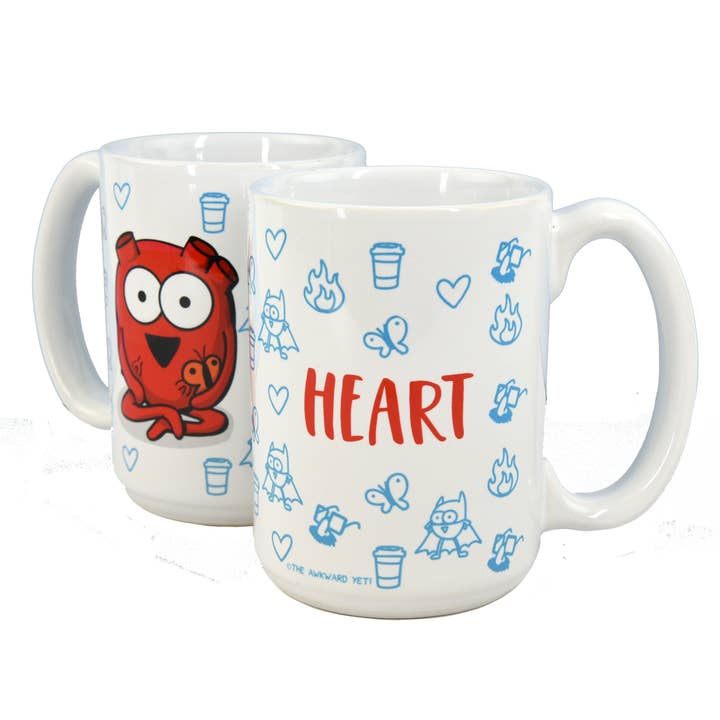 Heart Mug for wholesale by The Awkward Yeti
