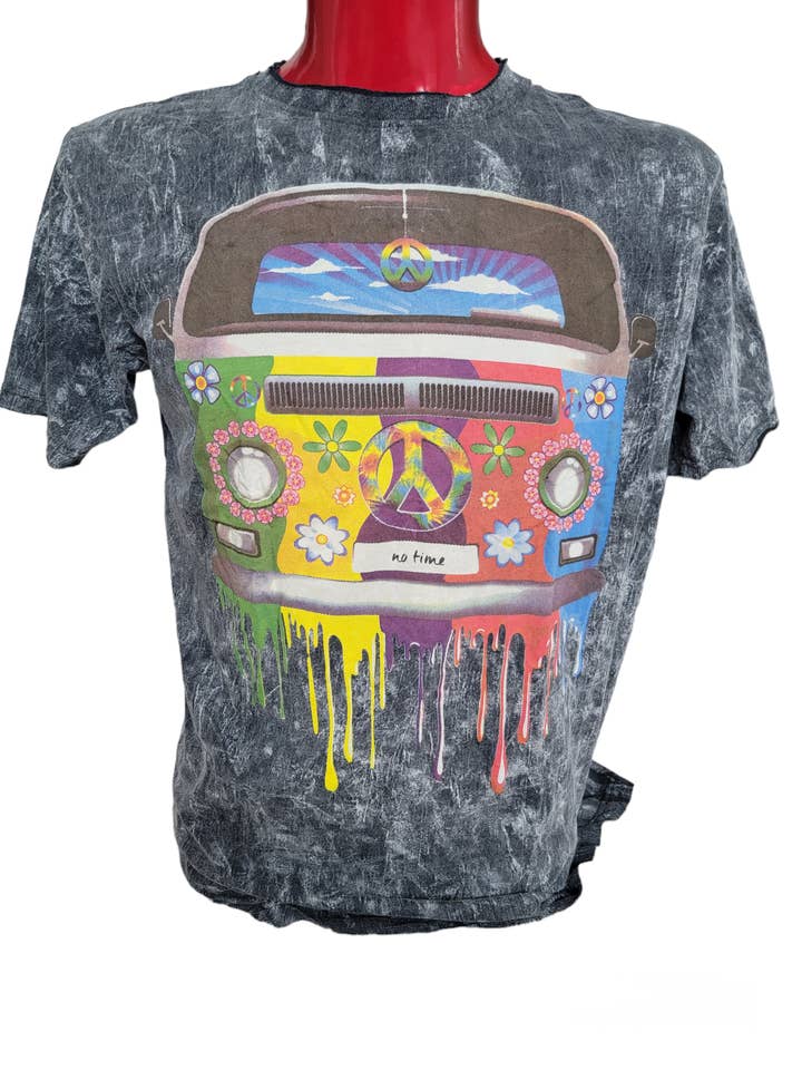 Evergreen Guardian Imports - Wholesale Screen Printed T-Shirt - Unisex - TSS320 Cotton Screenprint T-Shirt Color Bus Black