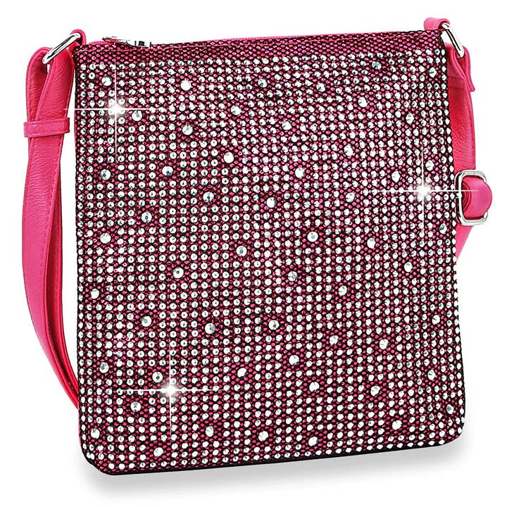Handbag Express - Wholesale Crossbody Bag - Women's - Rhinestone Bling Crossbody Sling - Gorgeous Stones