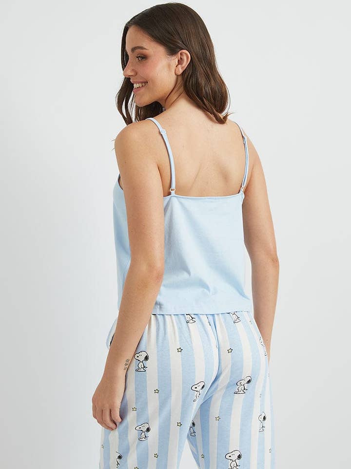 Skinnydip London – Engroshandel Pyjamasæt - Dame – Peanuts x Skinnydip Snoopy Cami & Bukse Pyjamasæt