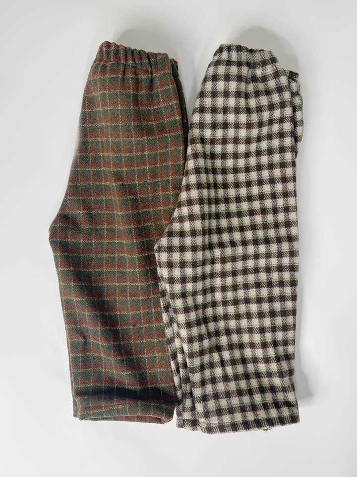 Plaid Choco Tweed Pants for wholesale by Good Morning Baby