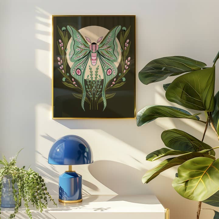 Tara Reed - Wholesale Art Print - "Luna Moth" - 8" x 10" Giclée Art Print1