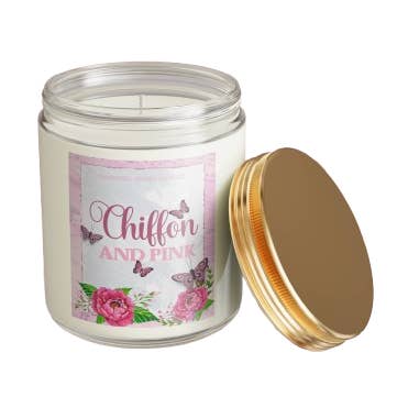 Pampered Senses Chiffon N Pink Candle for wholesale by Pampered Senses Candles