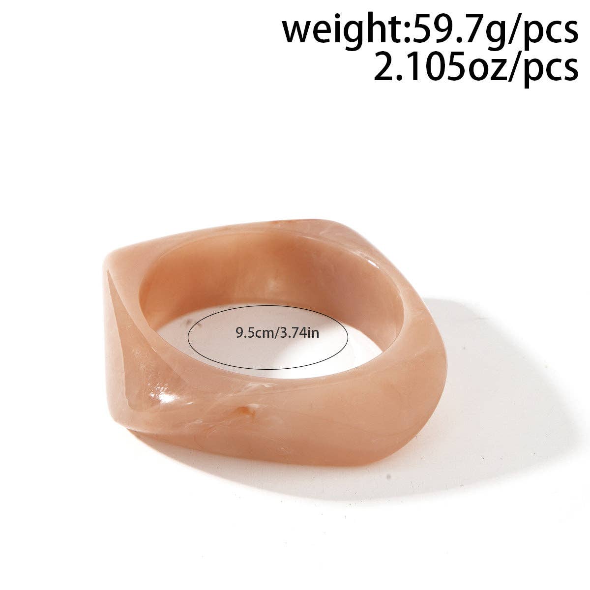 Dipped Shop - Wholesale Bangle Bracelet - Vintage Irregular Wide Acrylic Bracelets DP25B5811