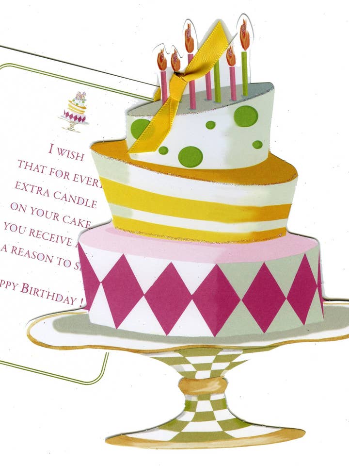 GAW958W Whimsical Cake Greeting Card for wholesale by Stevie Streck Designs