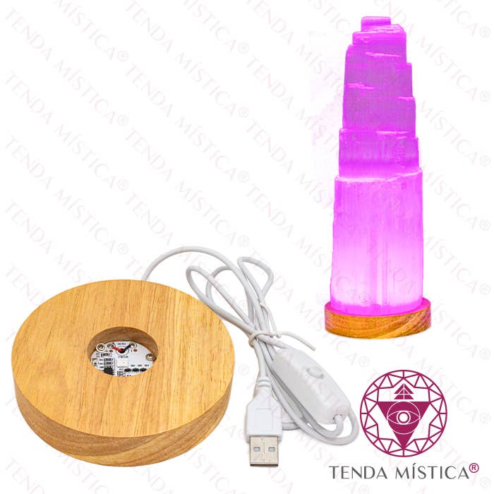 Tenda Mística - Wholesale Spiritual Stone/Crystal - Circular Multicolor LED Base