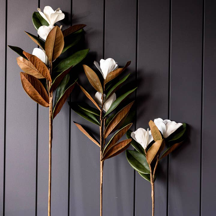 Magnolia Faux Flowers with Leaves for wholesale by Luxe B Co Canada