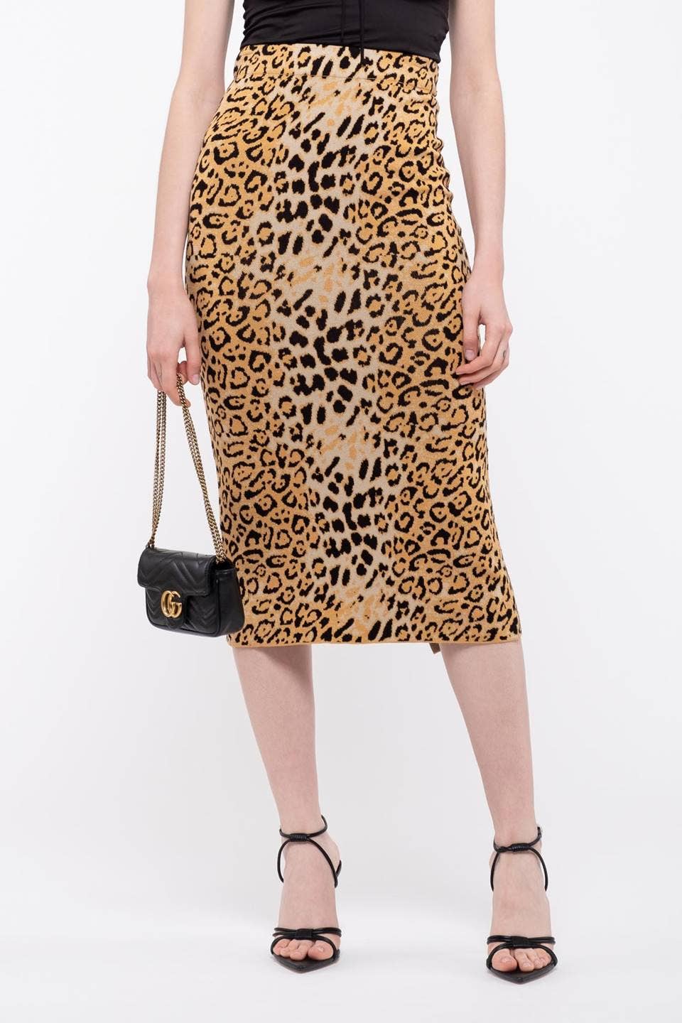 mid length leopard skirts bulk