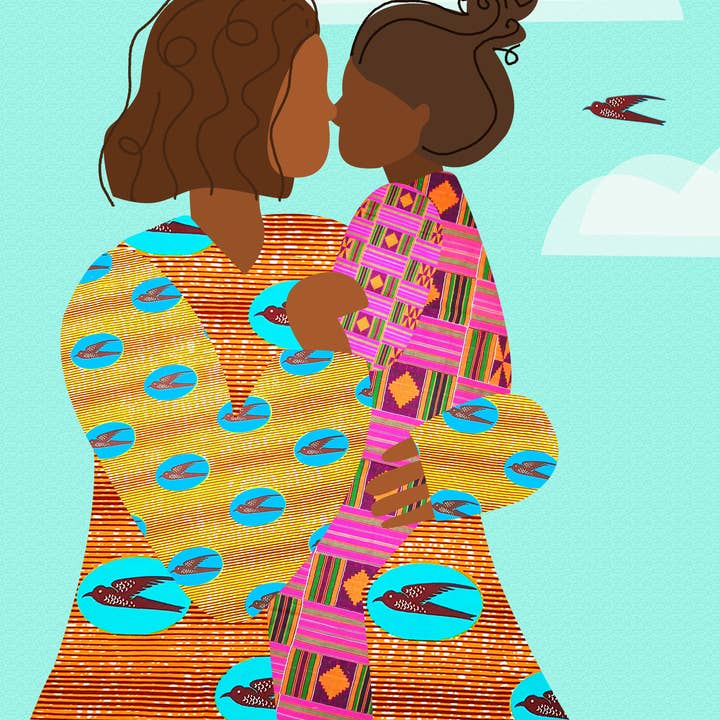 Nose Kiss - Mutter und Tochter für den Großhandel von Blue Coffee Arts